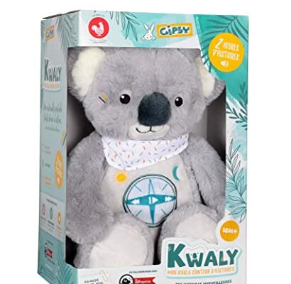 GIPSY TOYS – Peluche interactive – Kwaly koala conteur d’histoires – 2 heures de contes merveilleux pour enfants de 2 à 8 ans.