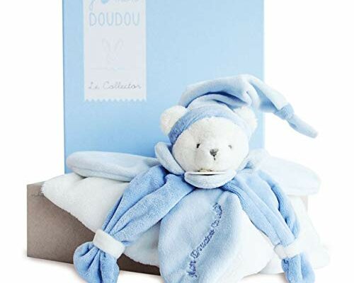 Doudou et Compagnie – Doudou Plat Ours Collector – Bleu – DC2921